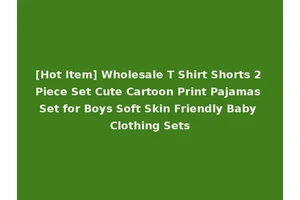 [Hot Item] Wholesale T Shirt Shorts 2 Piece Set Cute Cartoon Print Pajamas Set for Boys Soft Skin Friendly Baby Clothing Sets