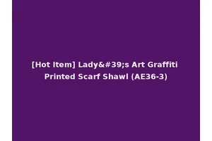 [Hot Item] Lady's Art Graffiti Printed Scarf Shawl (AE36-3)