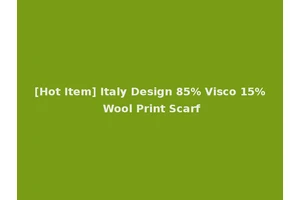 [Hot Item] Italy Design 85% Visco 15% Wool Print Scarf