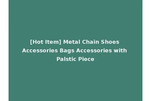 [Hot Item] Metal Chain Shoes Accessories Bags Accessories with Palstic Piece