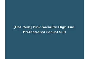 [Hot Item] Pink Socialite High-End Professional Casual Suit