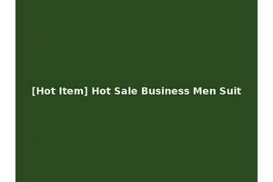 [Hot Item] Hot Sale Business Men Suit