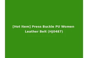 [Hot Item] Press Buckle PU Women Leather Belt (HJ0487)