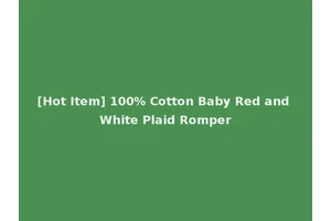 [Hot Item] 100% Cotton Baby Red and White Plaid Romper
