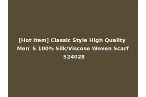 [Hot Item] Classic Style High Quality Men′ S 100% Silk/Viscose Woven Scarf S24028