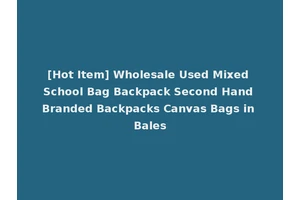[Hot Item] Wholesale Used Mixed School Bag Backpack Second Hand Branded Backpacks Canvas Bags in Bales