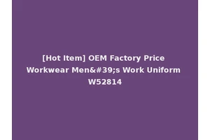[Hot Item] OEM Factory Price Workwear Men's Work Uniform W52814