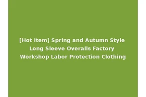[Hot Item] Spring and Autumn Style Long Sleeve Overalls Factory Workshop Labor Protection Clothing