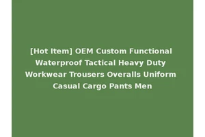 [Hot Item] OEM Custom Functional Waterproof Tactical Heavy Duty Workwear Trousers Overalls Uniform Casual Cargo Pants Men