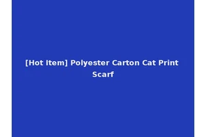 [Hot Item] Polyester Carton Cat Print Scarf