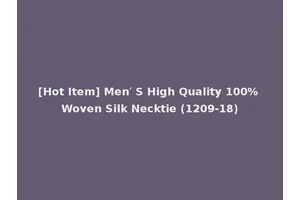[Hot Item] Men′ S High Quality 100% Woven Silk Necktie (1209-18)