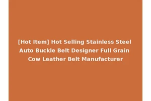 [Hot Item] Hot Selling Stainless Steel Auto Buckle Belt Designer Full Grain Cow Leather Belt Manufacturer