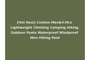 [Hot Item] Custom Men's Lightweight Climbing Camping Hiking Outdoor Pants Waterproof Windproof Men Hiking Pant