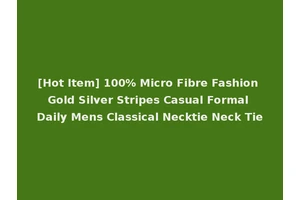 [Hot Item] 100% Micro Fibre Fashion Gold Silver Stripes Casual Formal Daily Mens Classical Necktie Neck Tie