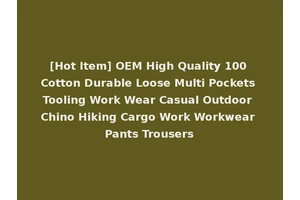 [Hot Item] OEM High Quality 100 Cotton Durable Loose Multi Pockets Tooling Work Wear Casual Outdoor Chino Hiking Cargo Work Workwear Pants Trousers