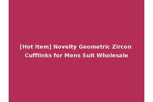 [Hot Item] Novelty Geometric Zircon Cufflinks for Mens Suit Wholesale