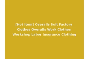 [Hot Item] Overalls Suit Factory Clothes Overalls Work Clothes Workshop Labor Insurance Clothing