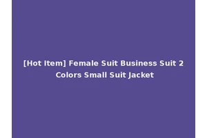 [Hot Item] Female Suit Business Suit 2 Colors Small Suit Jacket