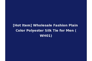 [Hot Item] Wholesale Fashion Plain Color Polyester Silk Tie for Men (WH01)