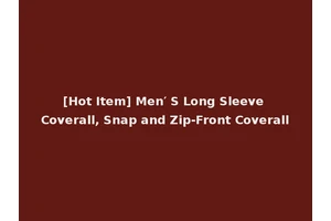 [Hot Item] Men′ S Long Sleeve Coverall, Snap and Zip-Front Coverall