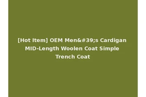 [Hot Item] OEM Men's Cardigan MID-Length Woolen Coat Simple Trench Coat