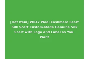 [Hot Item] W047 Wool Cashmere Scarf Silk Scarf Custom-Made Genuine Silk Scarf with Logo and Label as You Want