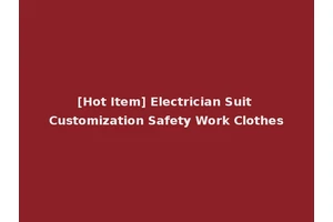 [Hot Item] Electrician Suit Customization Safety Work Clothes