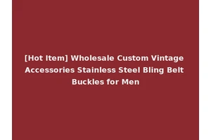[Hot Item] Wholesale Custom Vintage Accessories Stainless Steel Bling Belt Buckles for Men