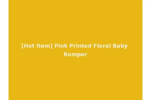 [Hot Item] Pink Printed Floral Baby Romper