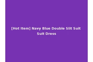 [Hot Item] Navy Blue Double Slit Suit Suit Dress