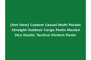 [Hot Item] Custom Casual Multi Pocket Straight Outdoor Cargo Pants Men's Elastic Tactical Stretch Pants