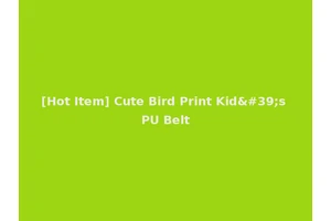 [Hot Item] Cute Bird Print Kid's PU Belt