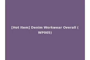 [Hot Item] Denim Workwear Overall (WP005)