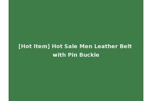 [Hot Item] Hot Sale Men Leather Belt with Pin Buckle