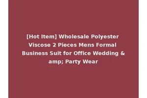 [Hot Item] Wholesale Polyester Viscose 2 Pieces Mens Formal Business Suit for Office Wedding &amp; Party Wear
