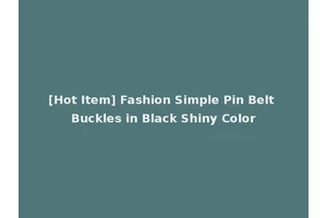 [Hot Item] Fashion Simple Pin Belt Buckles in Black Shiny Color