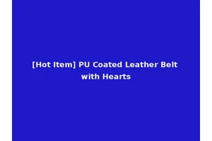 [Hot Item] PU Coated Leather Belt with Hearts