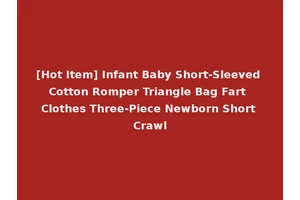 [Hot Item] Infant Baby Short-Sleeved Cotton Romper Triangle Bag Fart Clothes Three-Piece Newborn Short Crawl