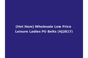 [Hot Item] Wholesale Low Price Leisure Ladies PU Belts (HJ2817)