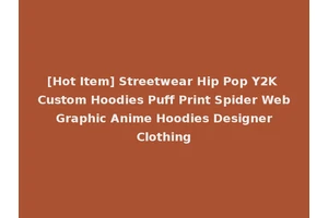 [Hot Item] Streetwear Hip Pop Y2K Custom Hoodies Puff Print Spider Web Graphic Anime Hoodies Designer Clothing