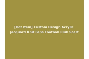 [Hot Item] Custom Design Acrylic Jacquard Knit Fans Football Club Scarf