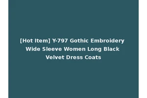 [Hot Item] Y-797 Gothic Embroidery Wide Sleeve Women Long Black Velvet Dress Coats