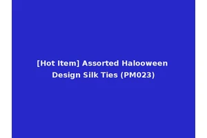 [Hot Item] Assorted Halooween Design Silk Ties (PM023)