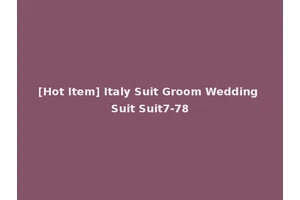 [Hot Item] Italy Suit Groom Wedding Suit Suit7-78