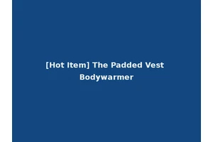 [Hot Item] The Padded Vest Bodywarmer