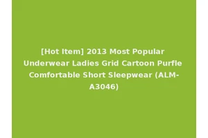 [Hot Item] 2013 Most Popular Underwear Ladies Grid Cartoon Purfle Comfortable Short Sleepwear (ALM-A3046)