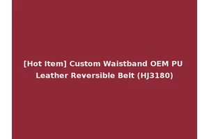 [Hot Item] Custom Waistband OEM PU Leather Reversible Belt (HJ3180)