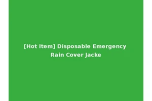 [Hot Item] Disposable Emergency Rain Cover Jacke