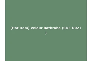 [Hot Item] Velour Bathrobe (SDF D021)