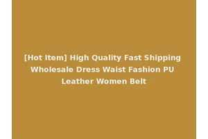 [Hot Item] High Quality Fast Shipping Wholesale Dress Waist Fashion PU Leather Women Belt
